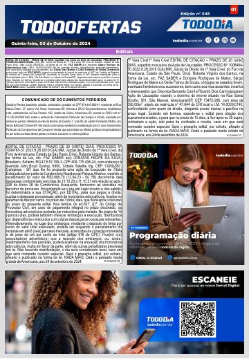 Capa: Todo Ofertas – Edição nº 546