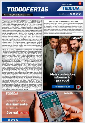 Capa: Todo Ofertas – Edição nº 547