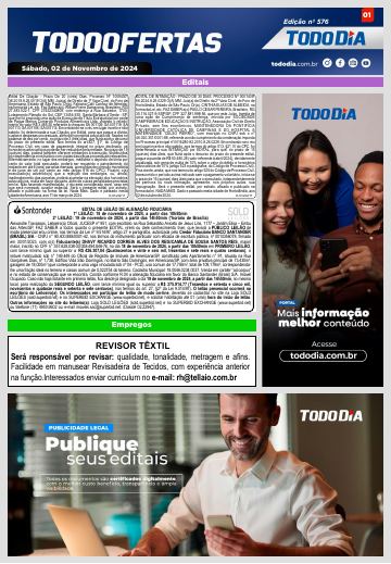 Capa: Todo Ofertas – Edição nº 576