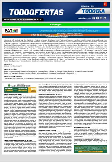 Capa: Todo Ofertas – Edição nº 602