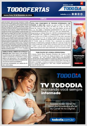 Capa: Todo Ofertas – Edição nº 616