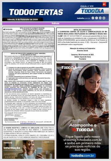 Capa: Todo Ofertas – Edição nº 674