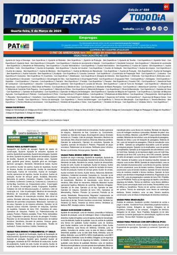 Capa: Todo Ofertas – Edição nº 699
