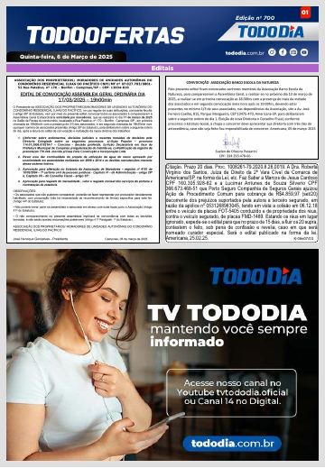 Capa: Todo Ofertas – Edição nº 700