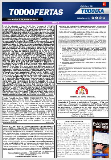 Capa: Todo Ofertas – Edição nº 701
