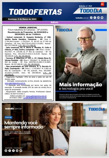 Capa: Todo Ofertas – Edição nº 703