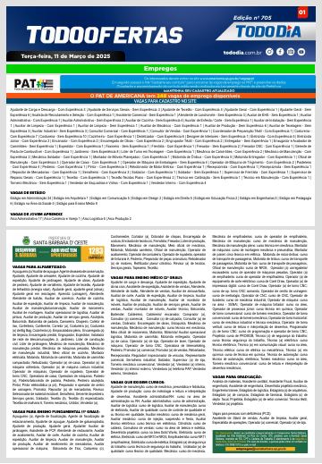 Capa: Todo Ofertas – Edição nº 705