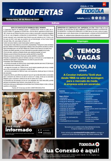 Capa: Todo Ofertas – Edição nº 714