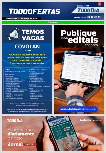Capa: Todo Ofertas – Edição nº 721