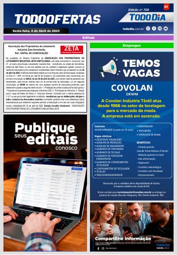 Capa: Todo Ofertas – Edição nº 729