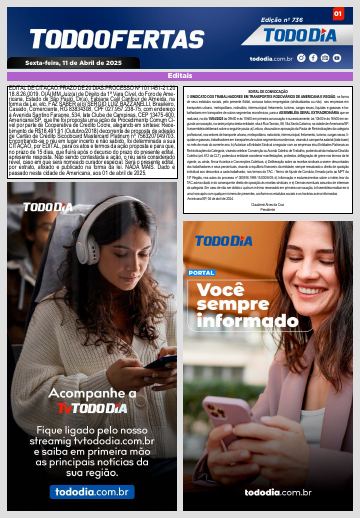 Capa: Todo Ofertas – Edição nº 736