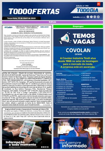 Capa: Todo Ofertas – Edição nº 740