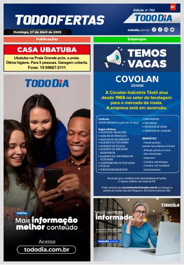 Capa: Todo Ofertas – Edição nº 752