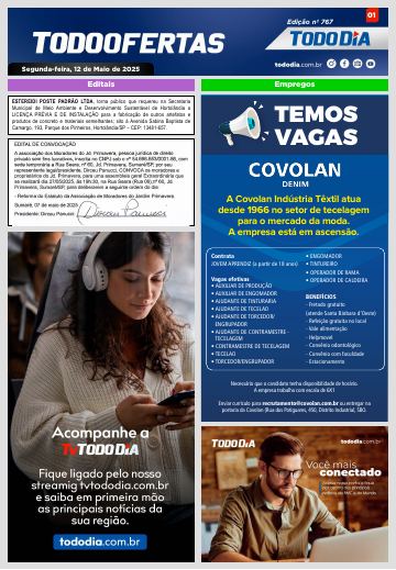 Capa: Todo Ofertas – Edição nº 767