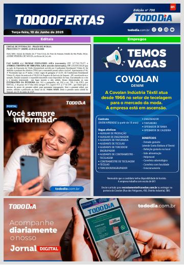Capa: Todo Ofertas – Edição nº 796