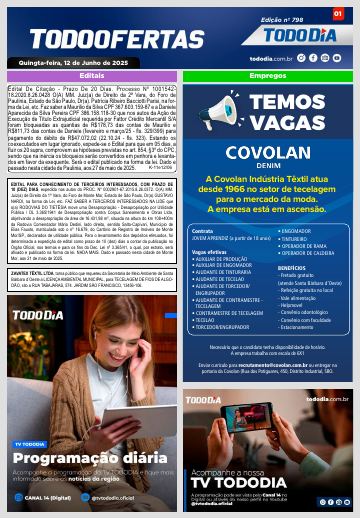 Capa: Todo Ofertas – Edição nº 798