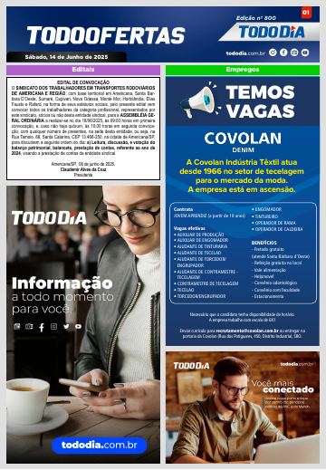 Capa: Todo Ofertas – Edição nº 800