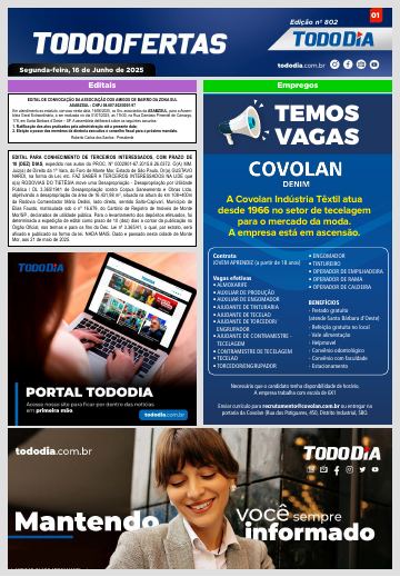 Capa: Todo Ofertas – Edição nº 802