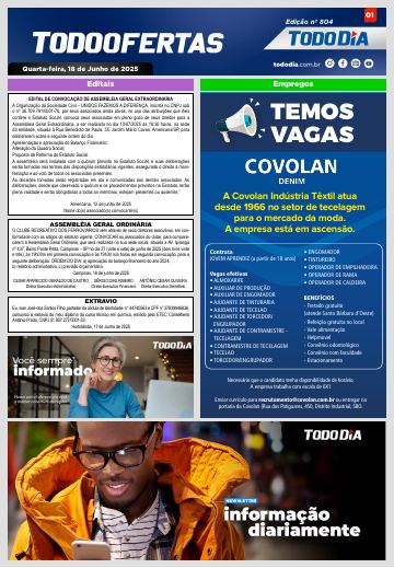 Capa: Todo Ofertas – Edição nº 804