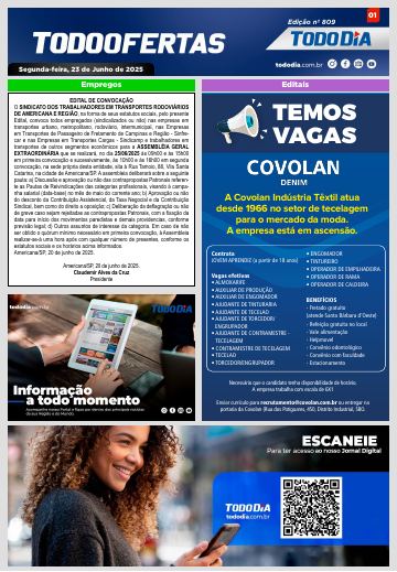Capa: Todo Ofertas – Edição nº 809