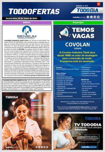 Capa: Todo Ofertas – Edição nº 811