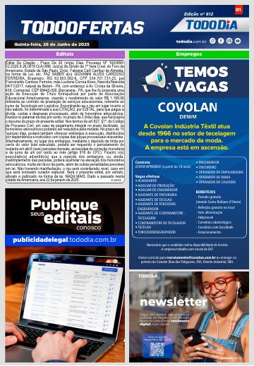 Capa: Todo Ofertas – Edição nº 812