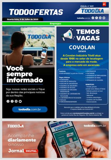 Capa: Todo Ofertas – Edição nº 825