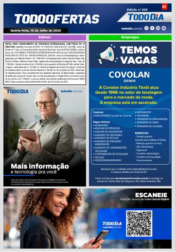 Capa: Todo Ofertas – Edição nº 826