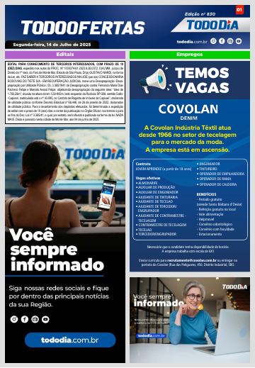 Capa: Todo Ofertas – Edição nº 830