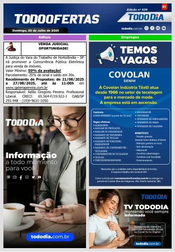 Capa: Todo Ofertas – Edição nº 836
