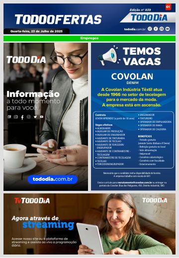 Capa: Todo Ofertas – Edição nº 839