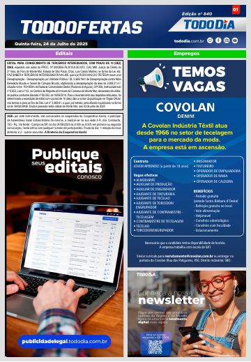 Capa: Todo Ofertas – Edição nº 840