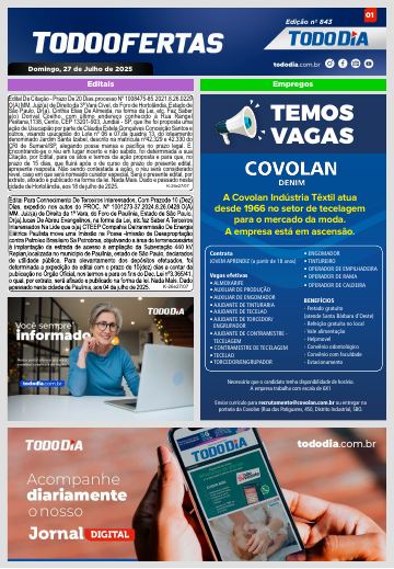 Capa: Todo Ofertas – Edição nº 843