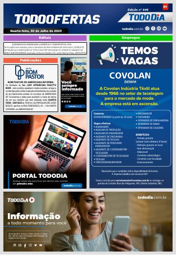 Capa: Todo Ofertas – Edição nº 846
