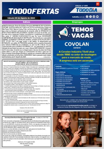 Capa: Todo Ofertas – Edição nº 856