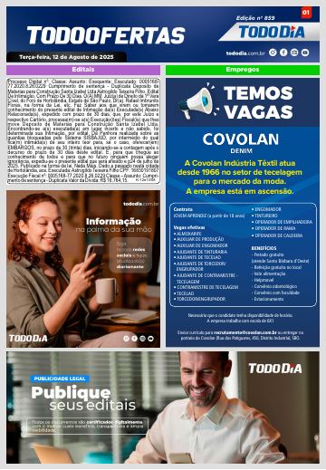 Capa: Todo Ofertas – Edição nº 859