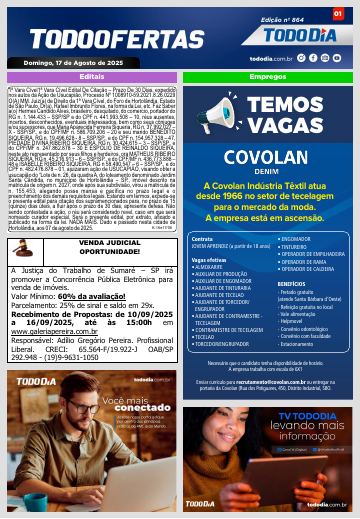 Capa: Todo Ofertas – Edição nº 864