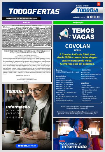Capa: Todo Ofertas – Edição nº 869