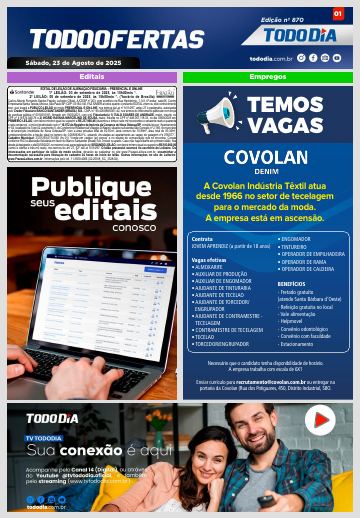 Capa: Todo Ofertas – Edição nº 870