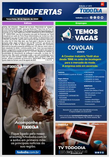 Capa: Todo Ofertas – Edição nº 873