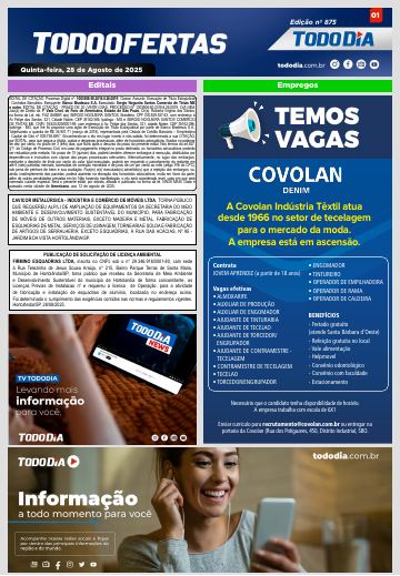 Capa: Todo Ofertas – Edição nº 875