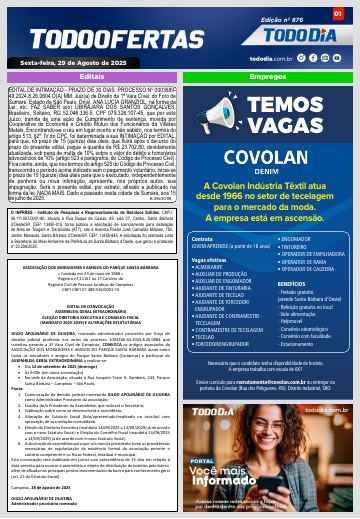 Capa: Todo Ofertas – Edição nº 876