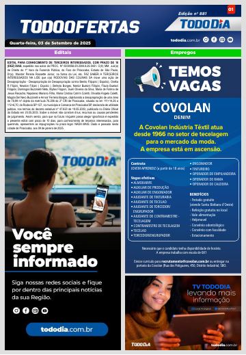 Capa: Todo Ofertas – Edição nº 881