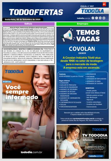 Capa: Todo Ofertas – Edição nº 883