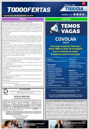 Capa: Todo Ofertas – Edição nº 886