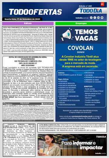 Capa: Todo Ofertas – Edição nº 895