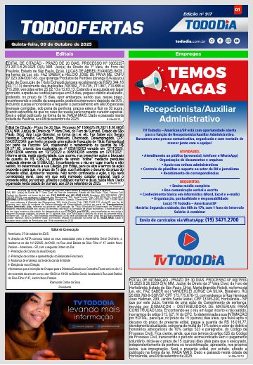 Capa: Todo Ofertas – Edição nº 917