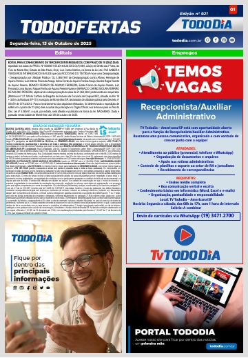 Capa: Todo Ofertas – Edição nº 921