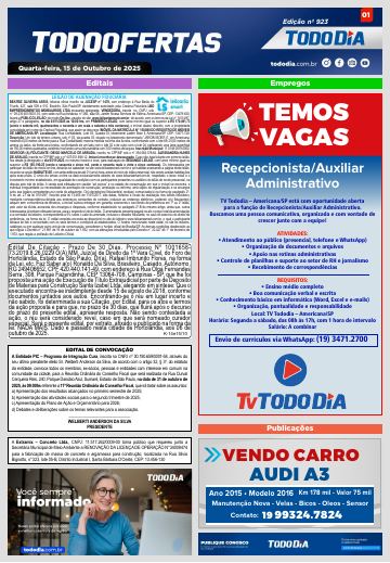 Capa: Todo Ofertas – Edição nº 923