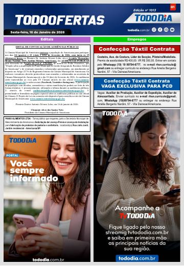 Capa: Todo Ofertas – Edição nº 1013